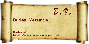 Dudás Veturia névjegykártya